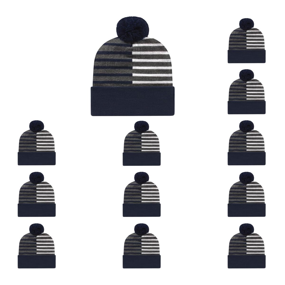 Cap America RKH12 Half Color Knit Cap with Cuff