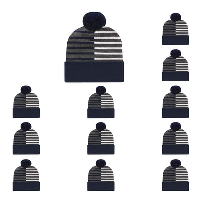 Cap America RKH12 Half Color Knit Cap with Cuff