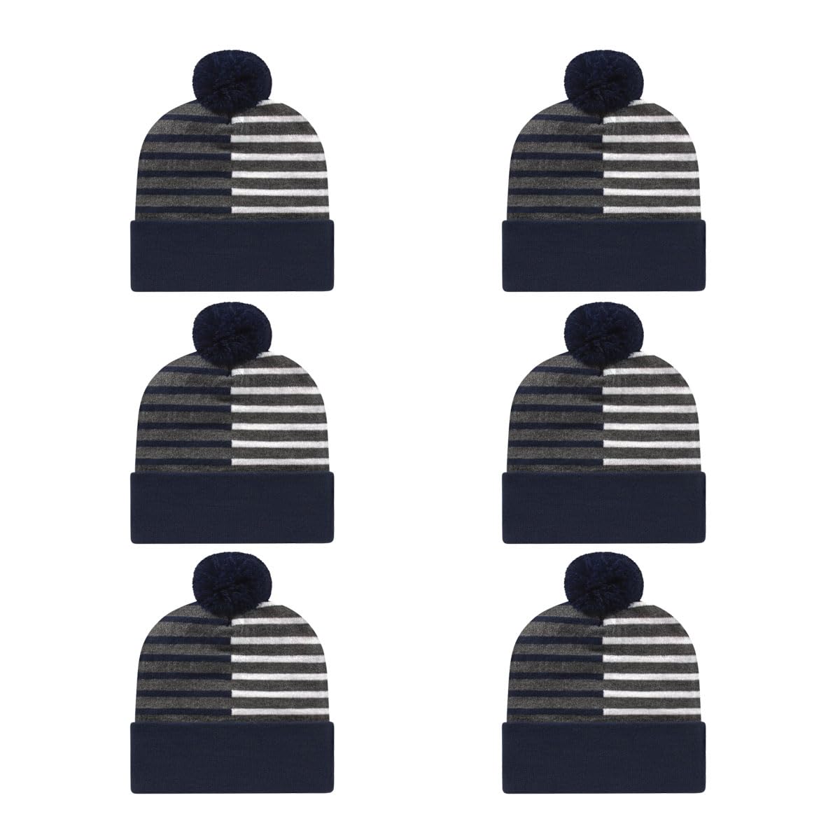 Cap America RKH12 Half Color Knit Cap with Cuff
