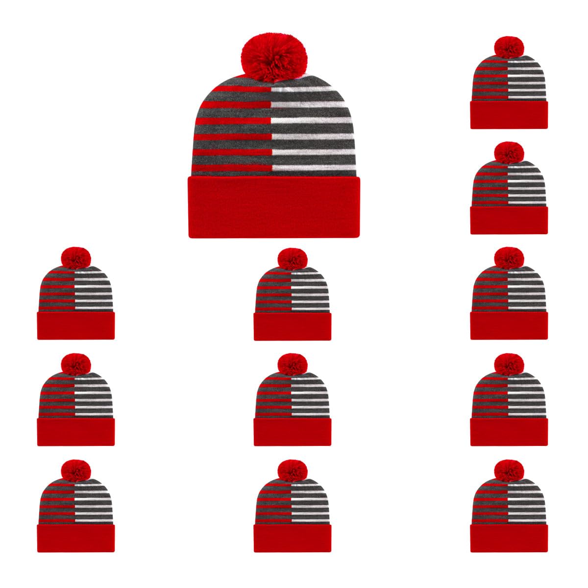 Cap America RKH12 Half Color Knit Cap with Cuff