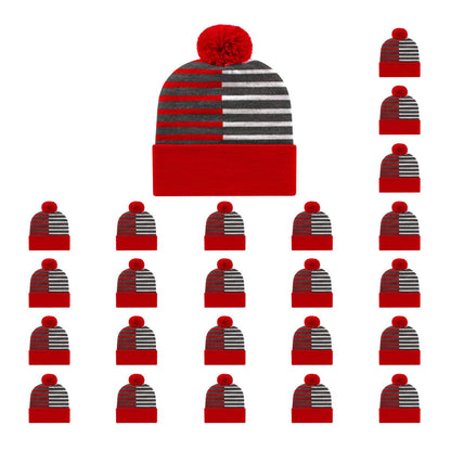 Cap America RKH12 Half Color Knit Cap with Cuff