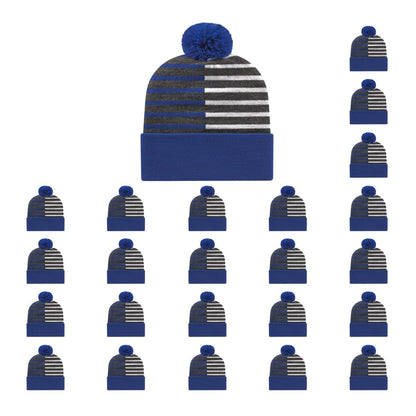 Cap America RKH12 Half Color Knit Cap with Cuff