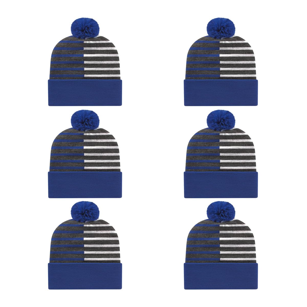 Cap America RKH12 Half Color Knit Cap with Cuff