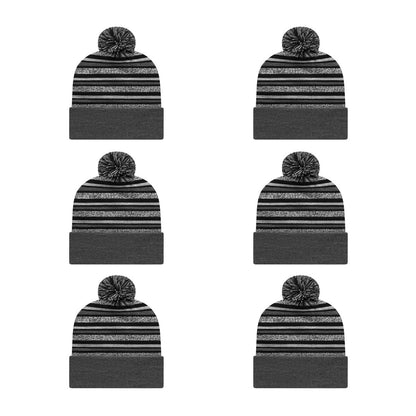 Cap America RKL12 Striped Knit Cap with Cuff