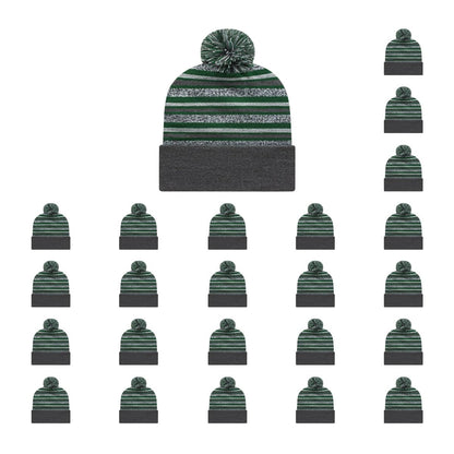 Cap America RKL12 Striped Knit Cap with Cuff