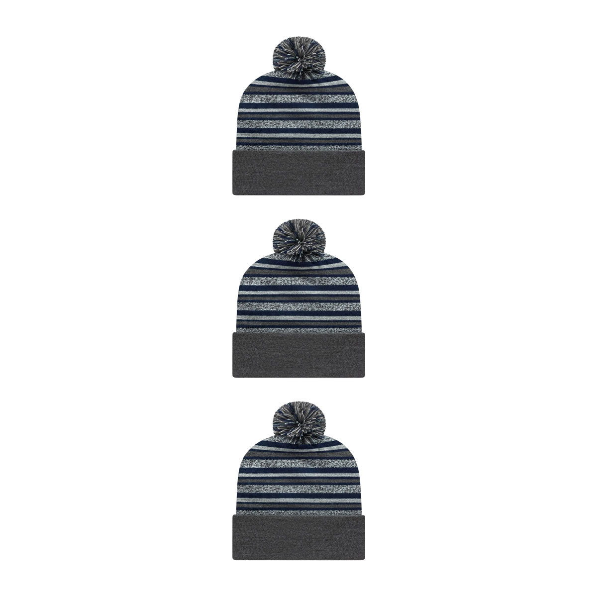 Cap America RKL12 Striped Knit Cap with Cuff