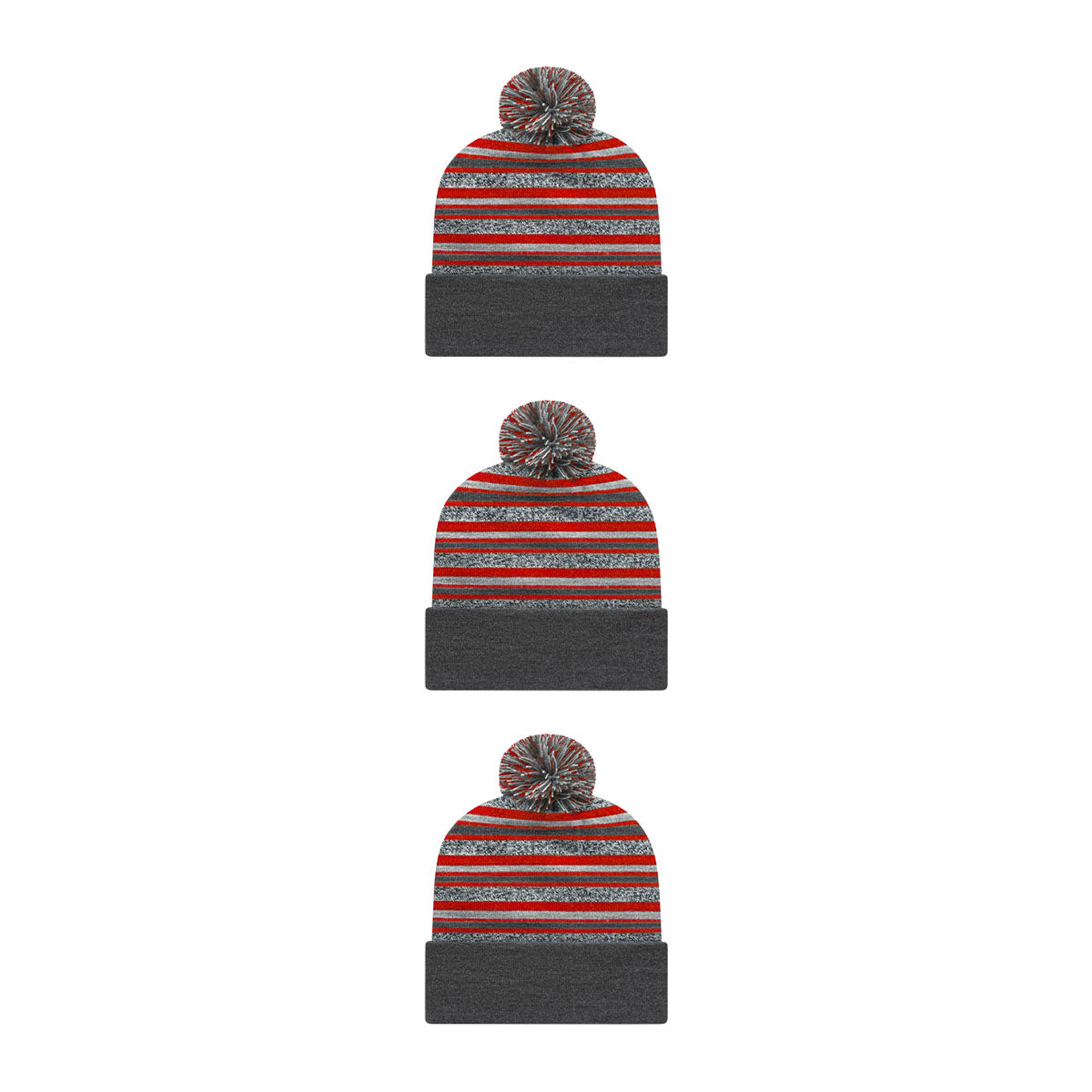 Cap America RKL12 Striped Knit Cap with Cuff