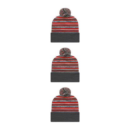 Cap America RKL12 Striped Knit Cap with Cuff