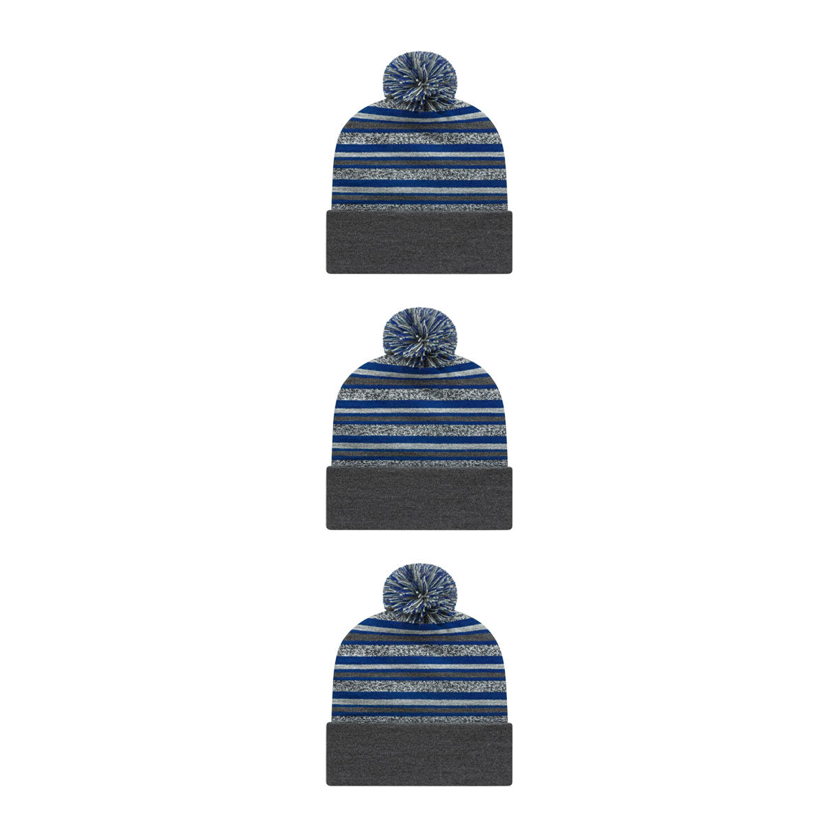 Cap America RKL12 Striped Knit Cap with Cuff