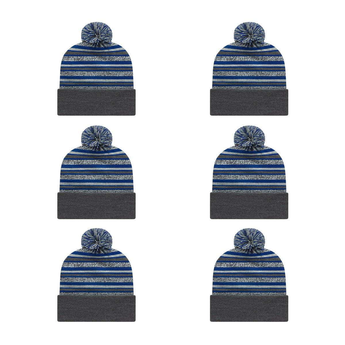Cap America RKL12 Striped Knit Cap with Cuff
