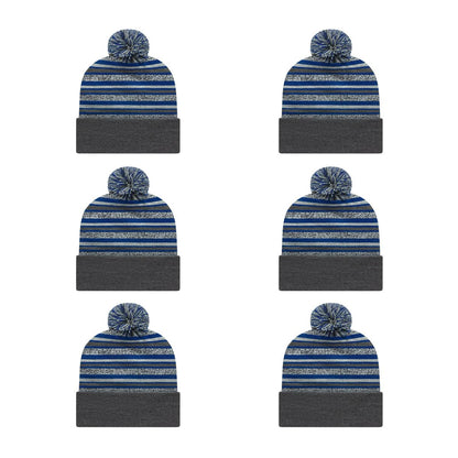 Cap America RKL12 Striped Knit Cap with Cuff