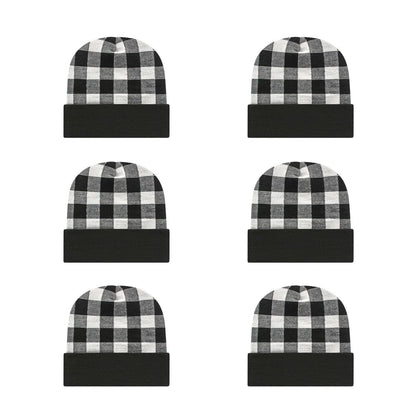 Cap America RKP12 Plaid Knit Cap with Cuff