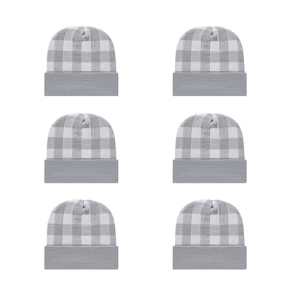 Cap America RKP12 Plaid Knit Cap with Cuff