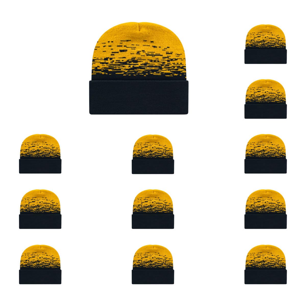 Cap America RKS12 Static Pattern Knit Cap with Cuff