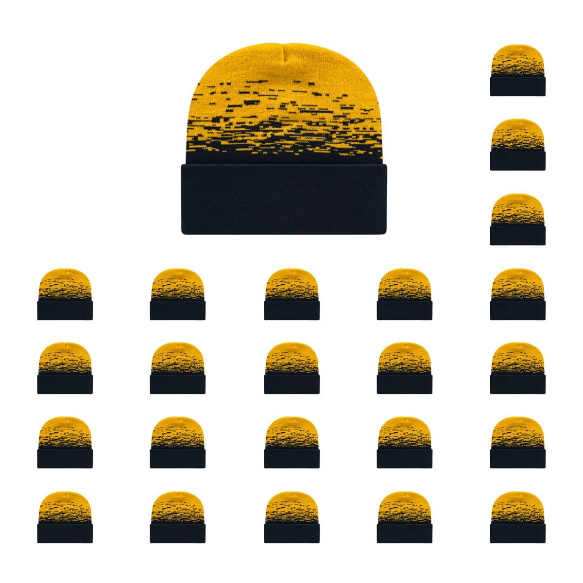 Cap America RKS12 Static Pattern Knit Cap with Cuff