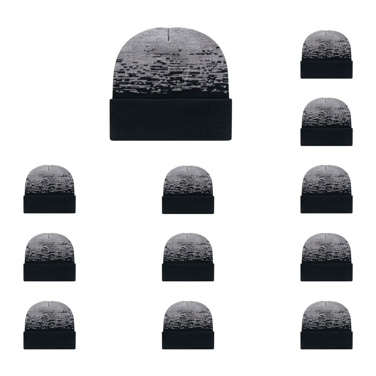 Cap America RKS12 Static Pattern Knit Cap with Cuff