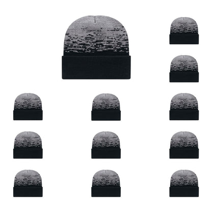 Cap America RKS12 Static Pattern Knit Cap with Cuff