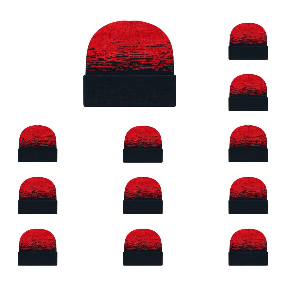 Cap America RKS12 Static Pattern Knit Cap with Cuff