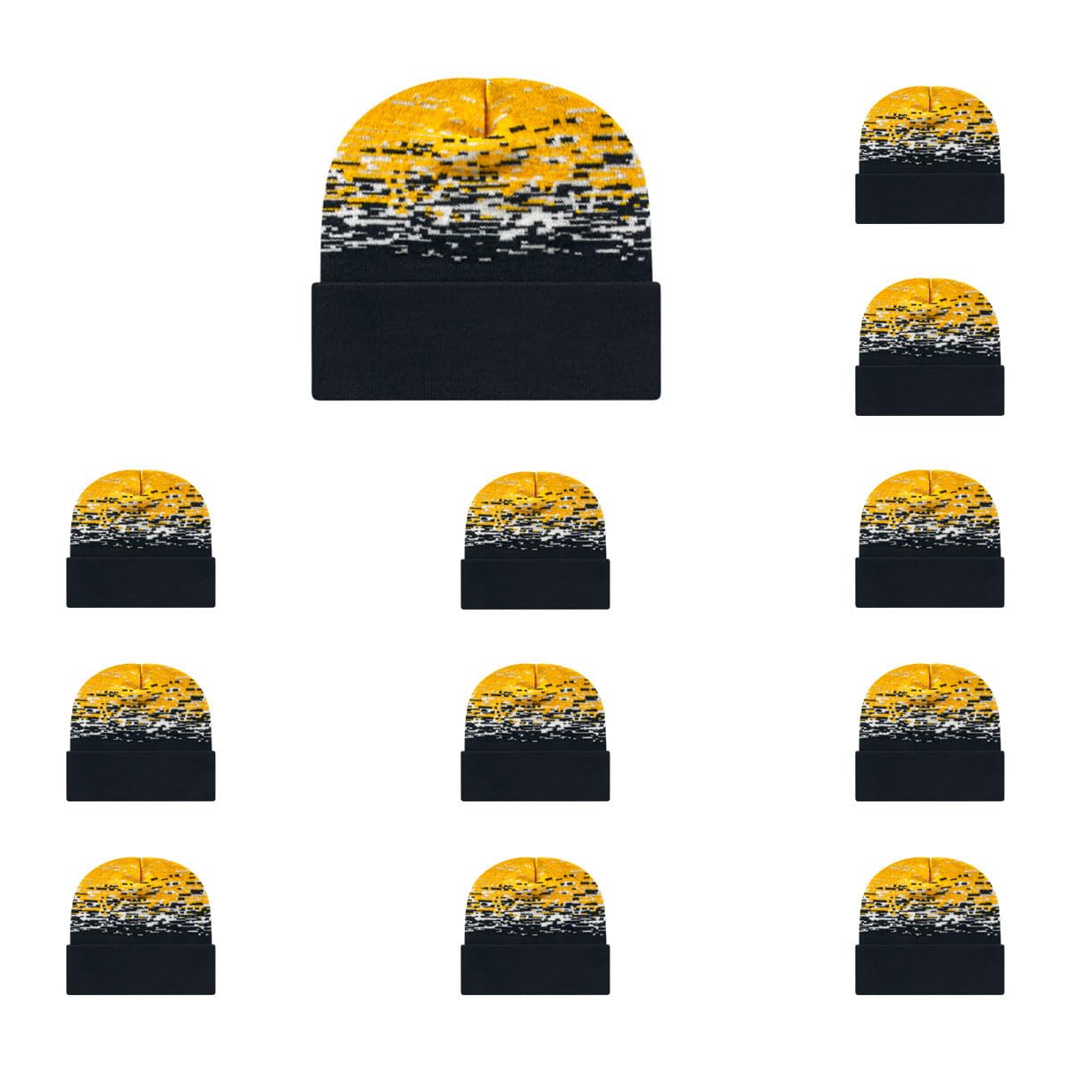 Cap America RKS12 Static Pattern Knit Cap with Cuff