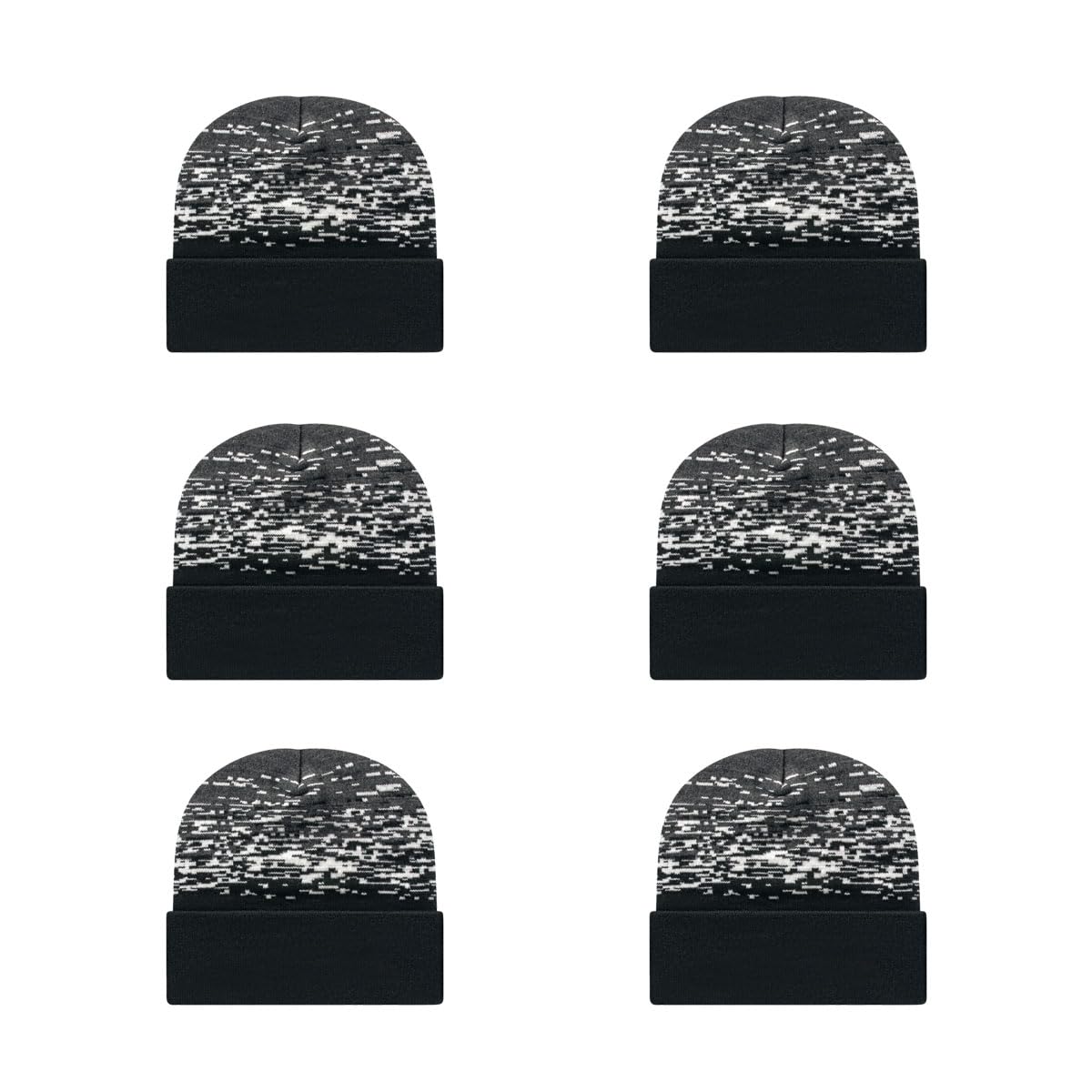 Cap America RKS12 Static Pattern Knit Cap with Cuff