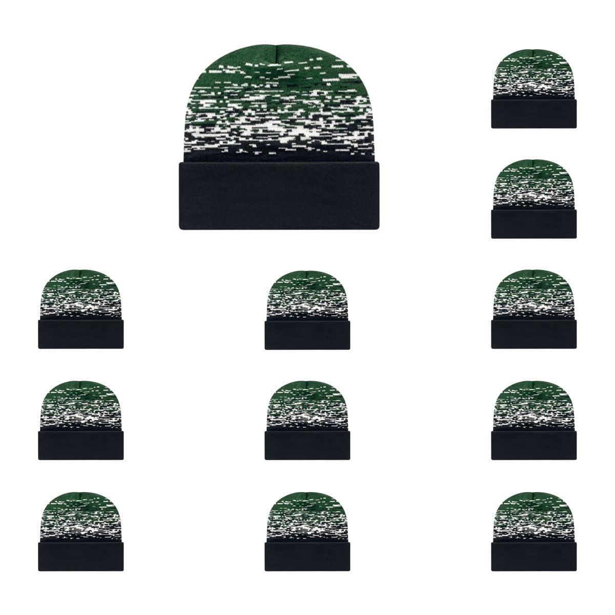 Cap America RKS12 Static Pattern Knit Cap with Cuff