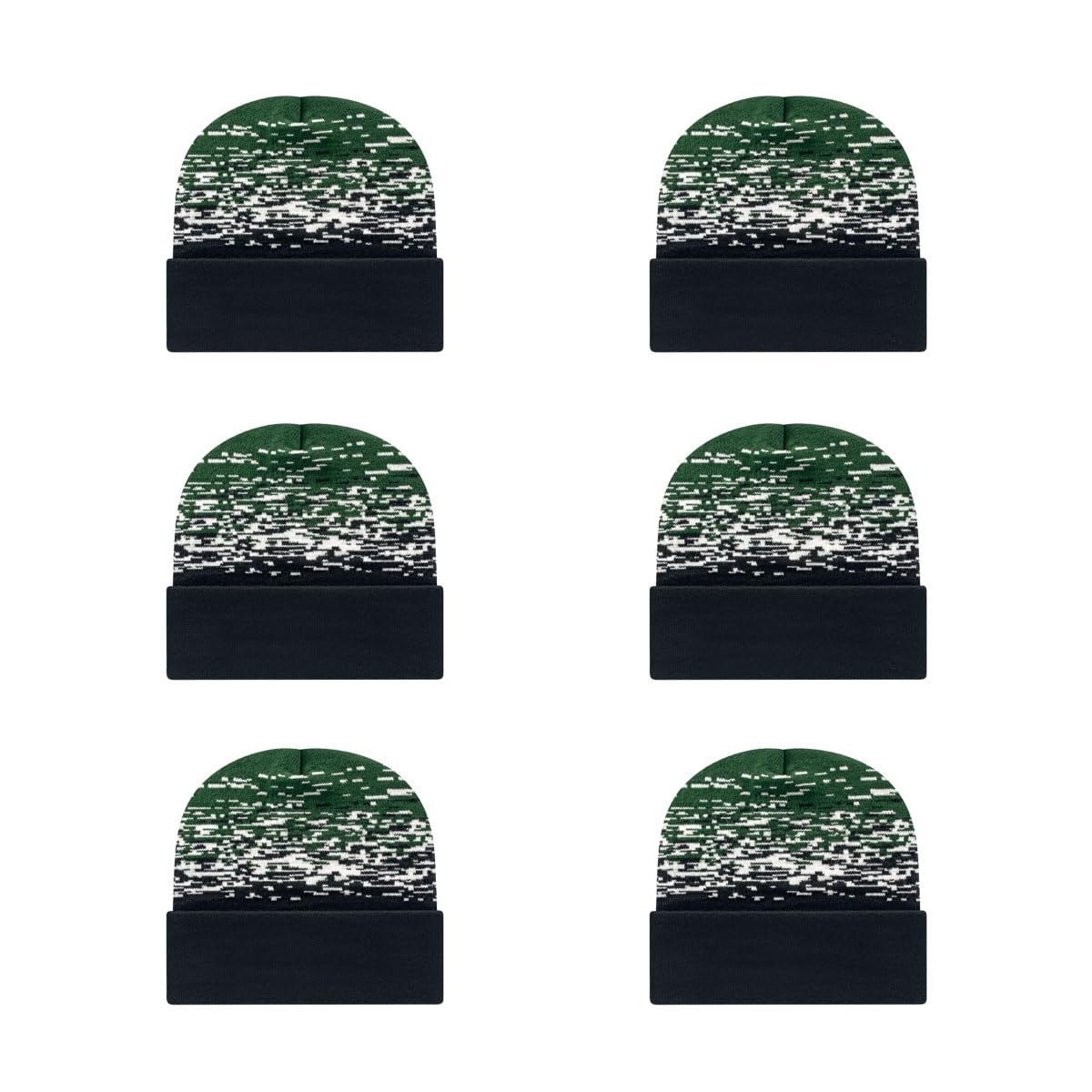 Cap America RKS12 Static Pattern Knit Cap with Cuff