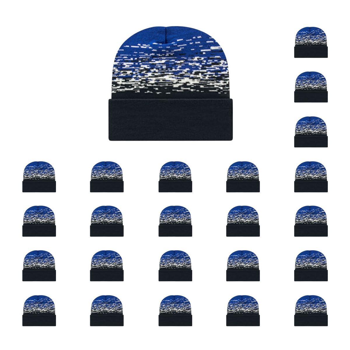Cap America RKS12 Static Pattern Knit Cap with Cuff