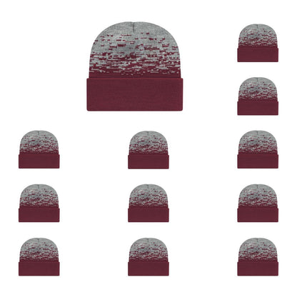 Cap America RKS12 Static Pattern Knit Cap with Cuff