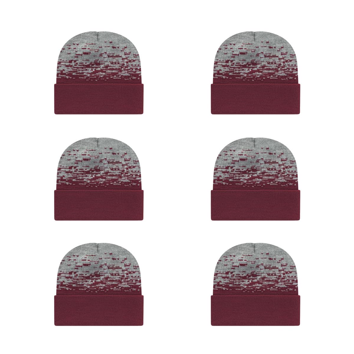 Cap America RKS12 Static Pattern Knit Cap with Cuff