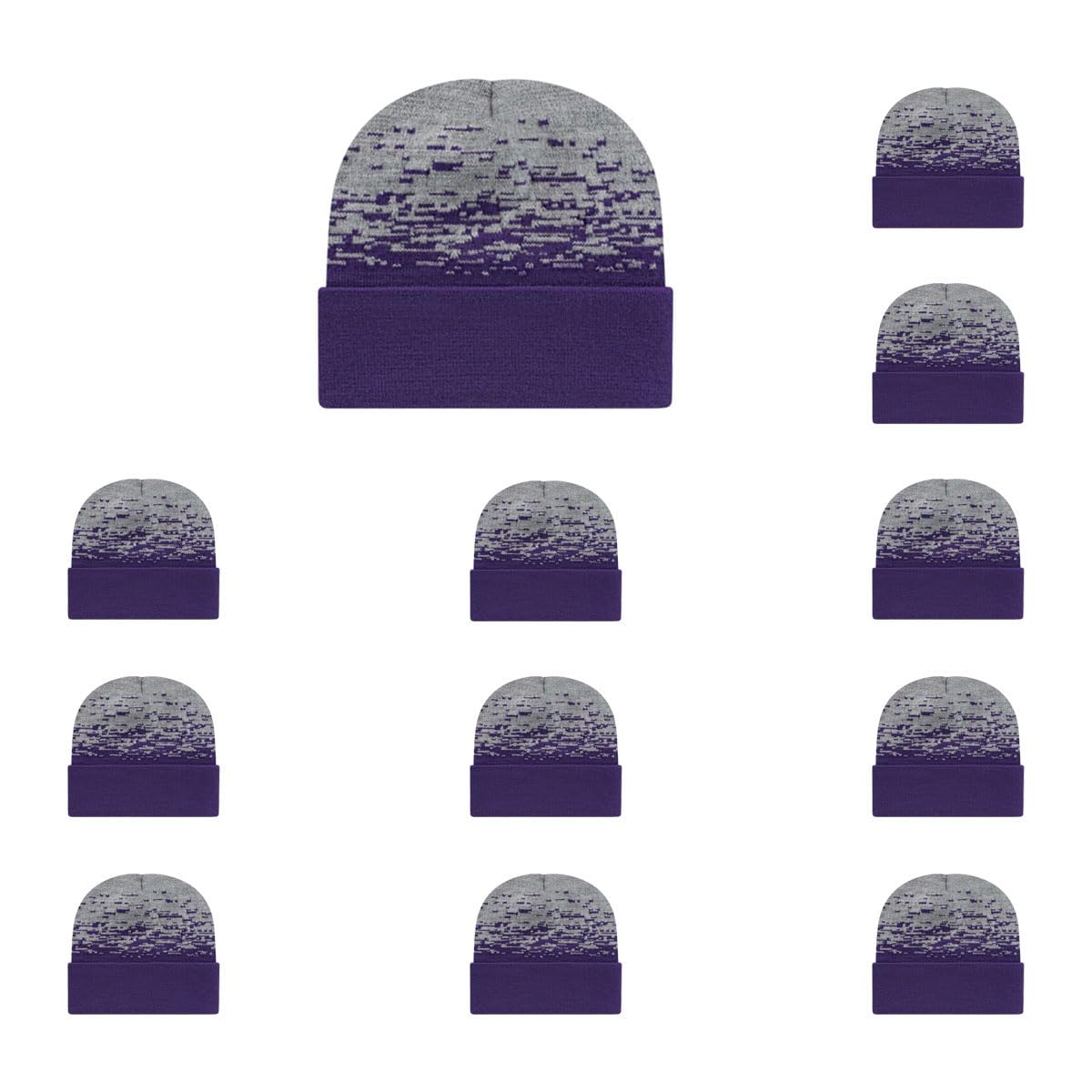 Cap America RKS12 Static Pattern Knit Cap with Cuff