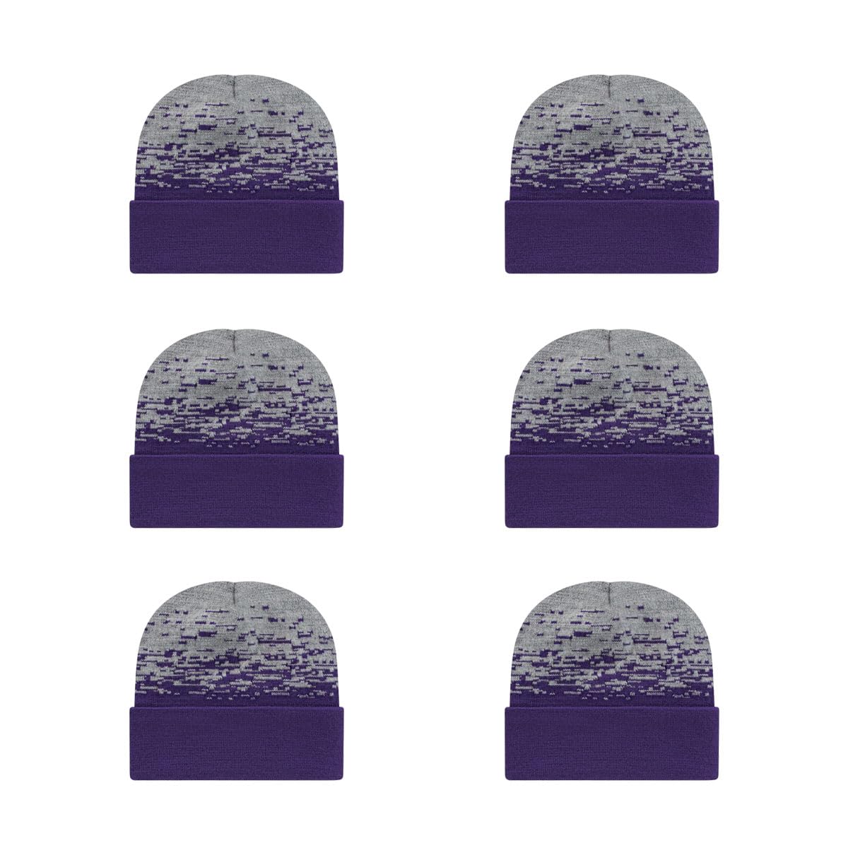 Cap America RKS12 Static Pattern Knit Cap with Cuff