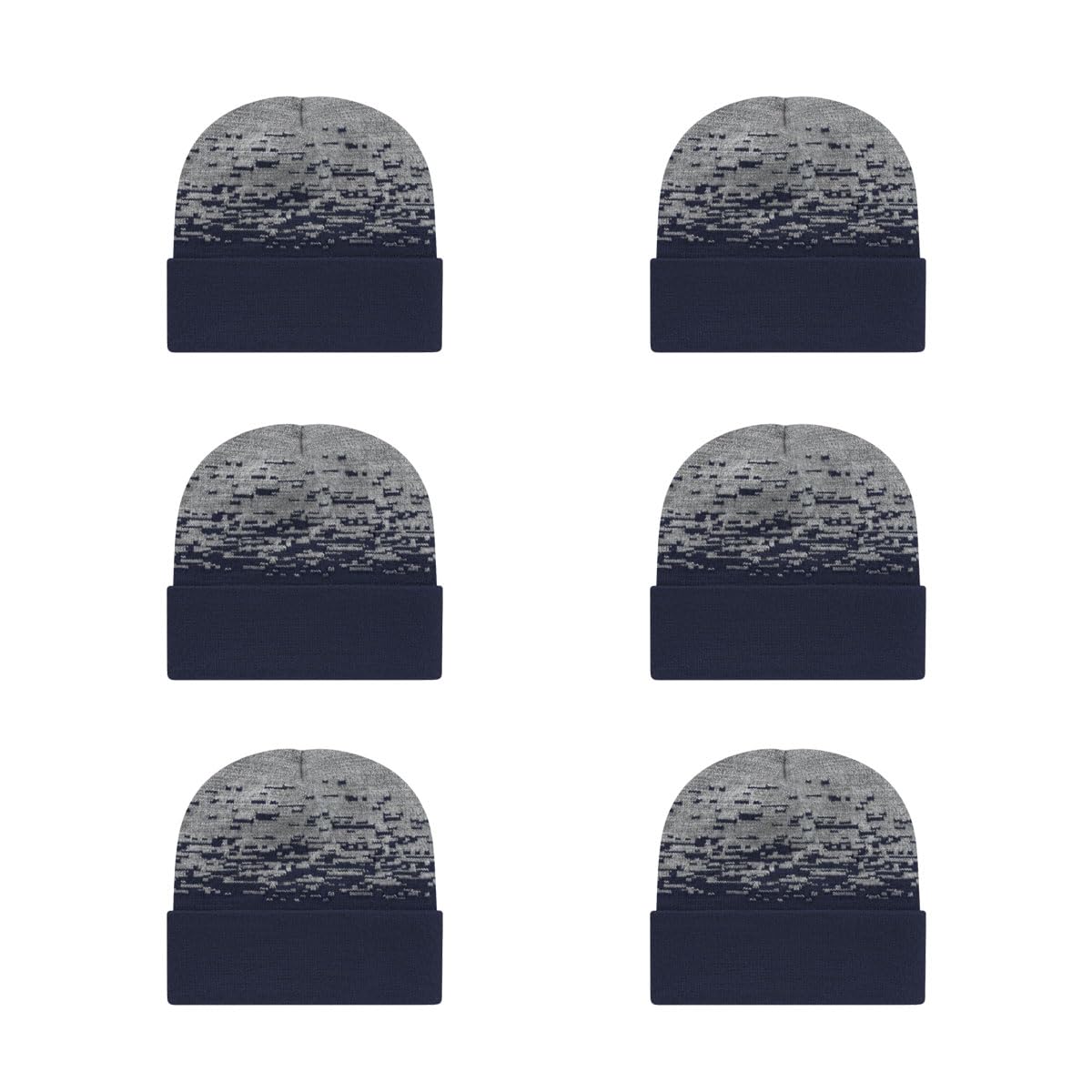 Cap America RKS12 Static Pattern Knit Cap with Cuff