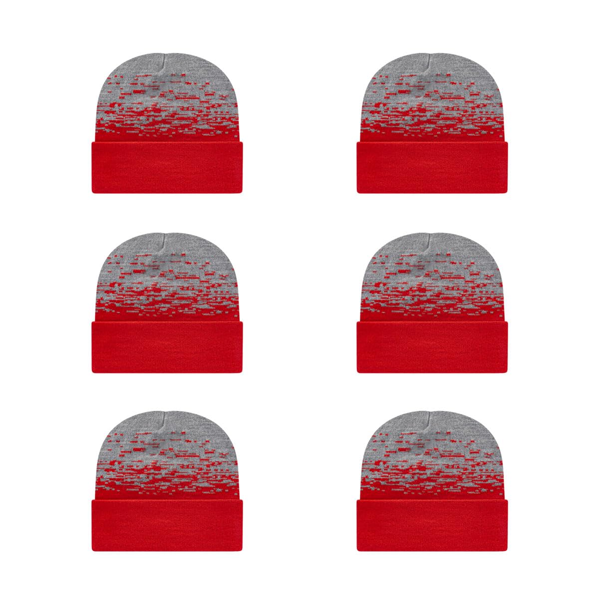 Cap America RKS12 Static Pattern Knit Cap with Cuff