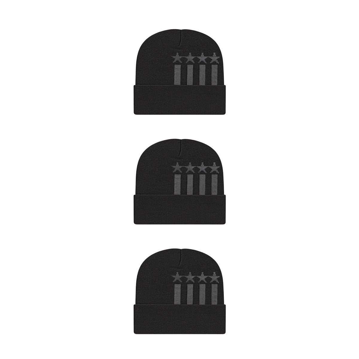 Cap America RKSTAR12 Stars & Stripes Knit Cap with Cuff