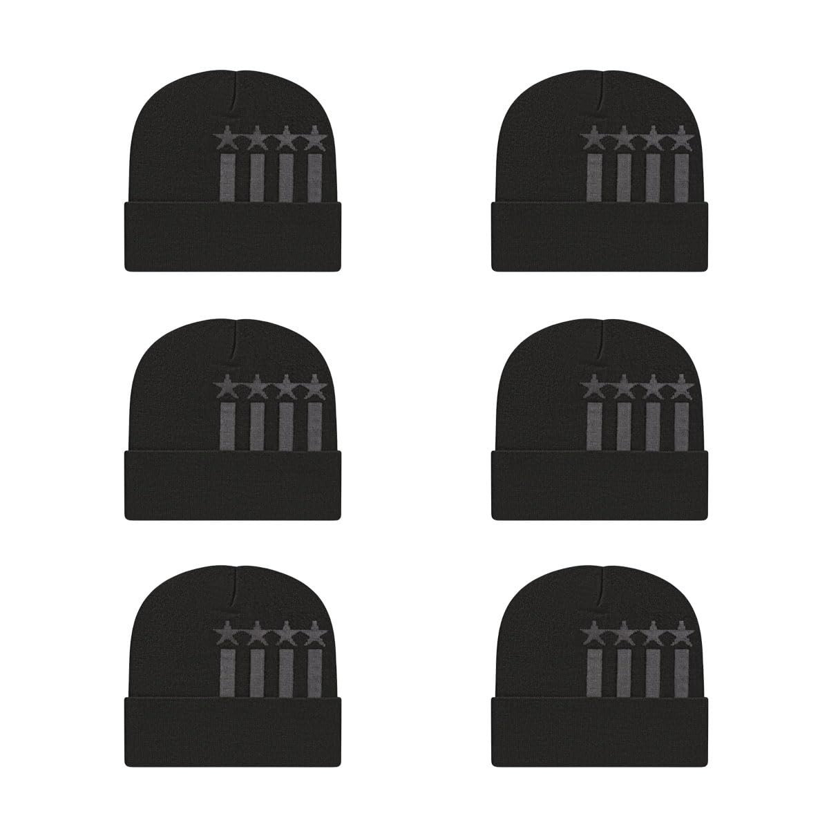 Cap America RKSTAR12 Stars & Stripes Knit Cap with Cuff