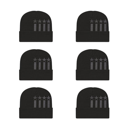 Cap America RKSTAR12 Stars & Stripes Knit Cap with Cuff