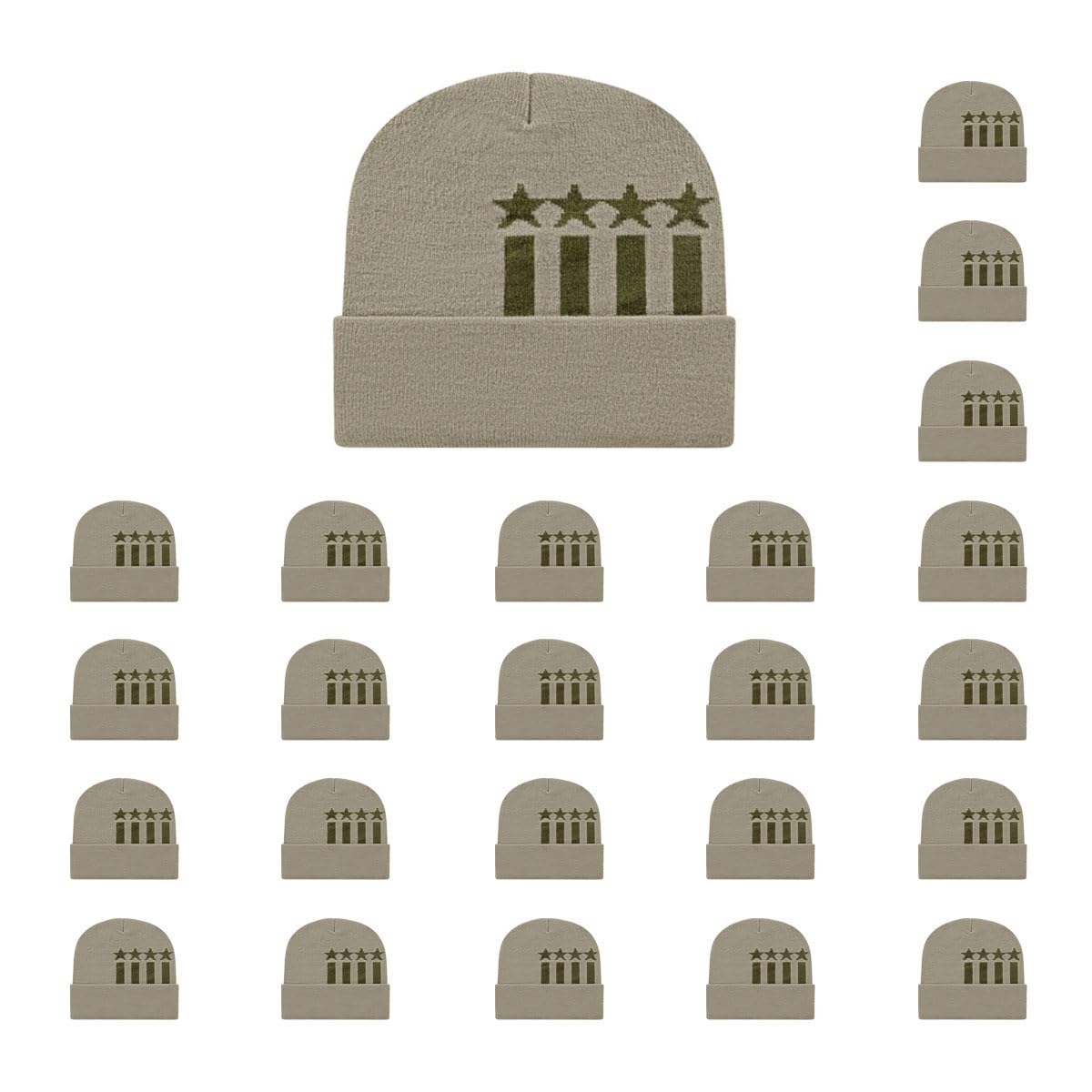 Cap America RKSTAR12 Stars & Stripes Knit Cap with Cuff