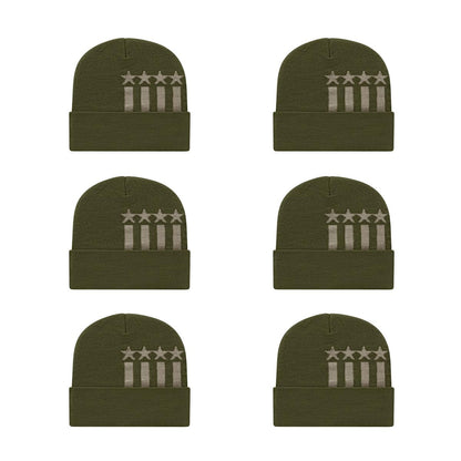 Cap America RKSTAR12 Stars & Stripes Knit Cap with Cuff