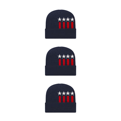 Cap America RKSTAR12 Stars & Stripes Knit Cap with Cuff