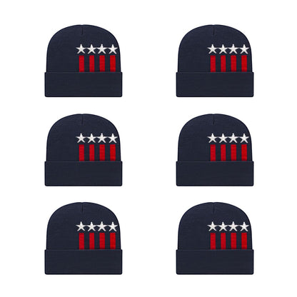 Cap America RKSTAR12 Stars & Stripes Knit Cap with Cuff