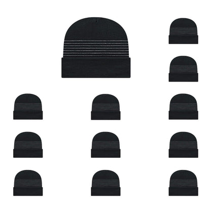 Cap America RKT12 Thin Striped Knit Cap with Cuff