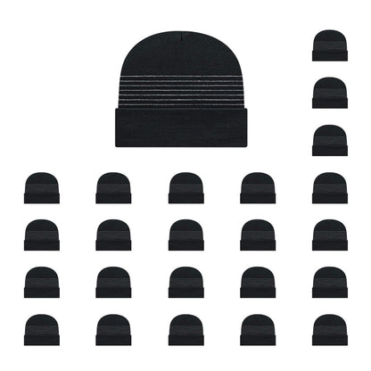 Cap America RKT12 Thin Striped Knit Cap with Cuff