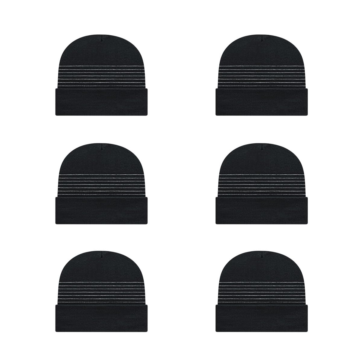 Cap America RKT12 Thin Striped Knit Cap with Cuff