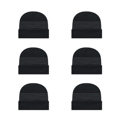 Cap America RKT12 Thin Striped Knit Cap with Cuff