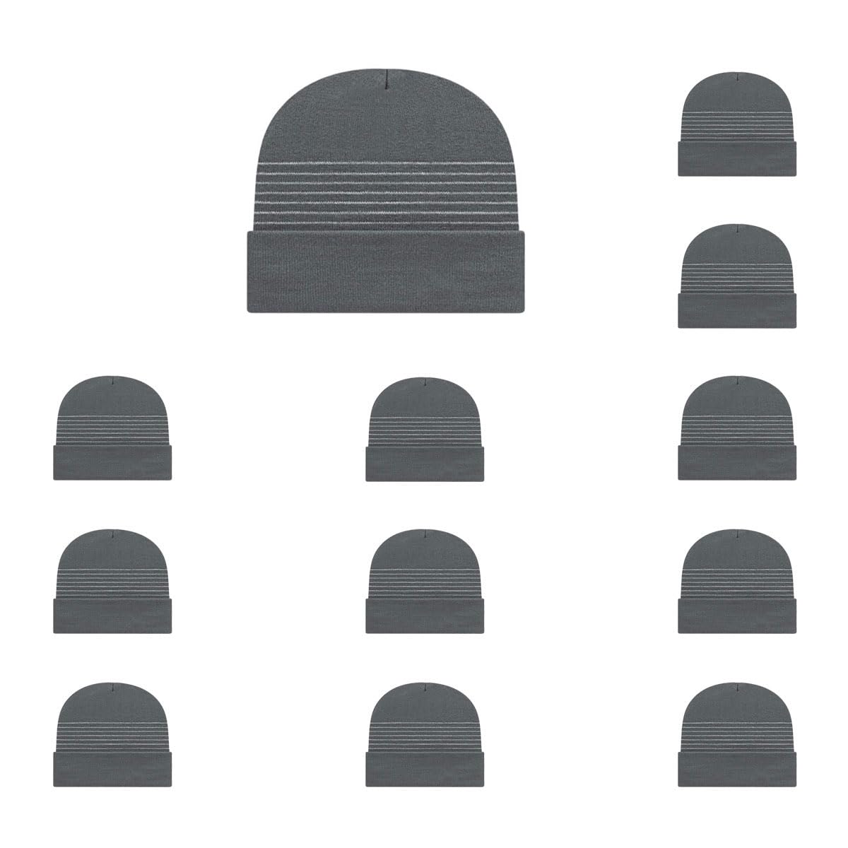 Cap America RKT12 Thin Striped Knit Cap with Cuff