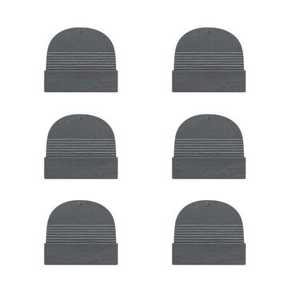 Cap America RKT12 Thin Striped Knit Cap with Cuff