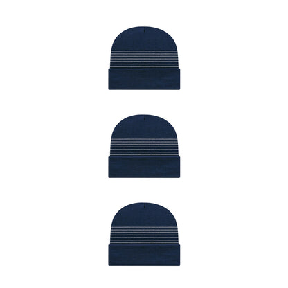 Cap America RKT12 Thin Striped Knit Cap with Cuff