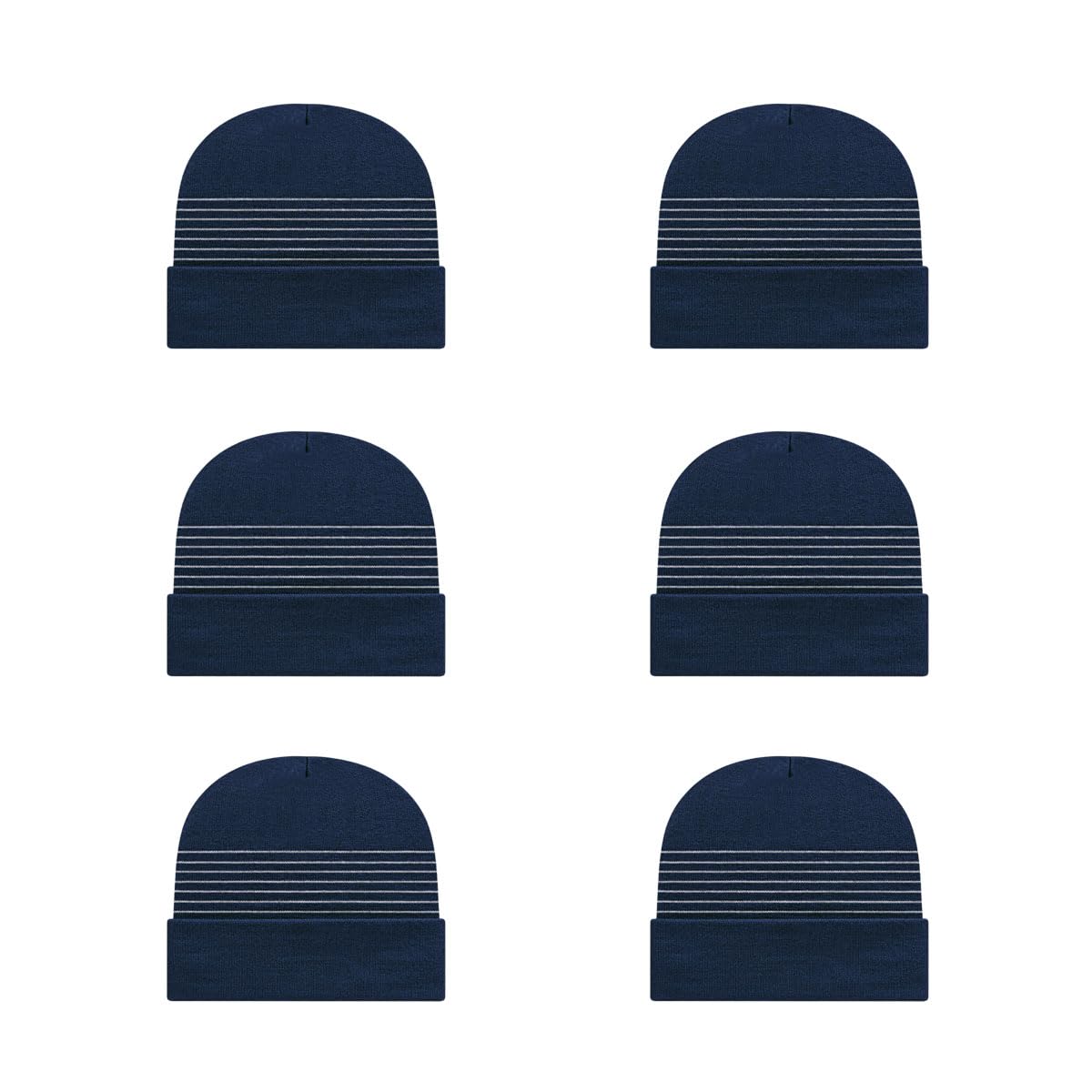 Cap America RKT12 Thin Striped Knit Cap with Cuff