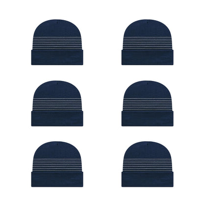 Cap America RKT12 Thin Striped Knit Cap with Cuff