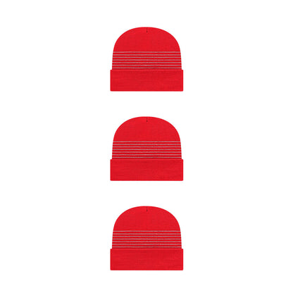 Cap America RKT12 Thin Striped Knit Cap with Cuff